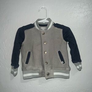 Sovereign Code Gray and Navy Zip-Up Sweater